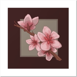 Peach Tree Flower – Floral Design Posters and Art